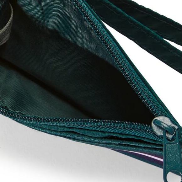 Victorias Secret PINK ID card holder key chain with zipper green - Picture 2 of 3